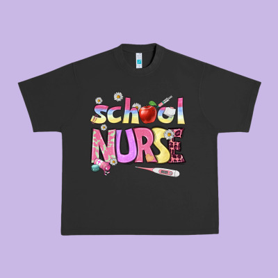 School Nurse Urban Heavy Tee Designed By Bundleandbundleshop