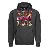 Charcoal Heather wife mom boss daisy Zipper Hoodie - NancyCooperArtShop