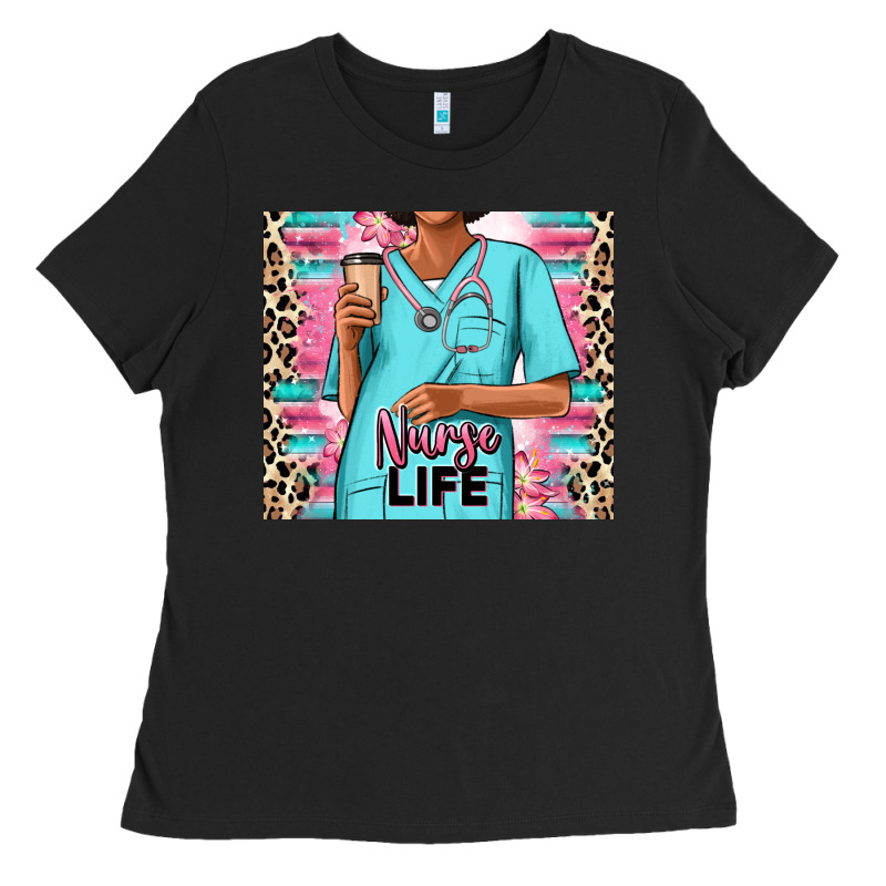 Nurse Life Afro Woman Ladies Tee by RanaPortraitStore | Teevron