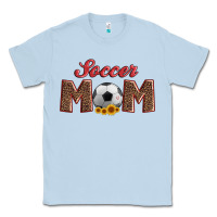 Dusty Blue soccer mom with ball and sunflower Classic Tee - Artiststas