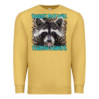 Antique Gold sweet but will throw hands Premium Sweatshirt - Artiststas