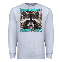Heather Grey sweet but will throw hands Premium Sweatshirt - Artiststas