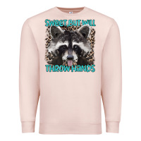 Pale Pink sweet but will throw hands Premium Sweatshirt - Artiststas