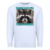 White sweet but will throw hands Premium Sweatshirt - Artiststas