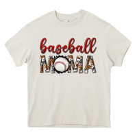Cream baseball mama with leopard Heavy Core Tee - texasbilliewilder