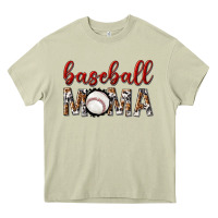 Mossy baseball mama with leopard Heavy Core Tee - texasbilliewilder