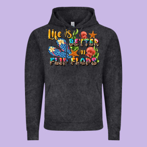 Life Is Better In Flip Flops Summer Vintage Hoodie Designed By Jahusdesignshop
