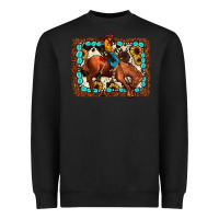 Black rodeo cowboy Heavyweight Sweatshirt - JahusDesignShop
