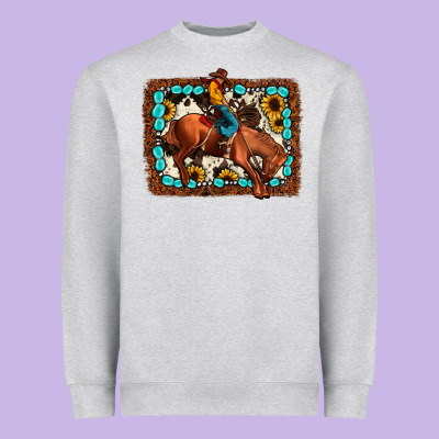 Rodeo Cowboy Heavyweight Sweatshirt Designed By Jahusdesignshop