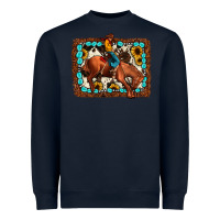 Navy rodeo cowboy Heavyweight Sweatshirt - JahusDesignShop