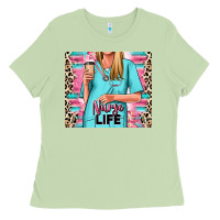 Matcha nurse life blonde woman Ladies Tee - RanaPortraitStore