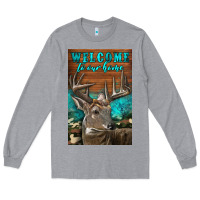 Heather Grey Western Buck Deer Garden Long Sleeve Tee - LillyAllenDesigns