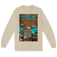 Mushroom Western Buck Deer Garden Long Sleeve Tee - LillyAllenDesigns