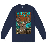 Navy Western Buck Deer Garden Long Sleeve Tee - LillyAllenDesigns
