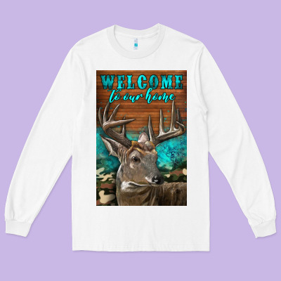 Western Buck Deer Garden Long Sleeve Tee Designed By Lillyallendesigns