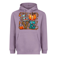 Lavender Fall Autumn Leopard Love Pumpkin Heavyweight Hoodie - LillyAllenDesigns