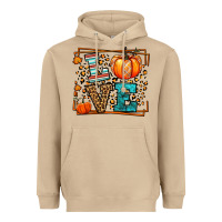 Mushroom Fall Autumn Leopard Love Pumpkin Heavyweight Hoodie - LillyAllenDesigns