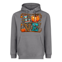 Storm Fall Autumn Leopard Love Pumpkin Heavyweight Hoodie - LillyAllenDesigns