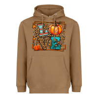 Toasted Coconut Fall Autumn Leopard Love Pumpkin Heavyweight Hoodie - LillyAllenDesigns
