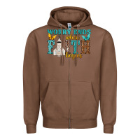 Chestnut worry ends when faith begins Zipper Hoodie - NancyCooperArtShop