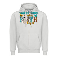 Dove Grey worry ends when faith begins Zipper Hoodie - NancyCooperArtShop