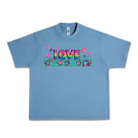 Pebble Blue lgbt love with hearts and stars Urban Heavy Tee - AdoDesignShop