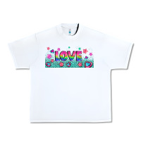 White lgbt love with hearts and stars Urban Heavy Tee - AdoDesignShop