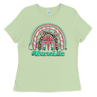 Matcha nurse life rainbow Ladies Tee - RanaPortraitStore