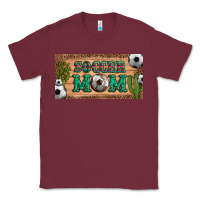 Burgundy soccer mom with ball and cactus and serape licanse plate Classic Tee - Artiststas