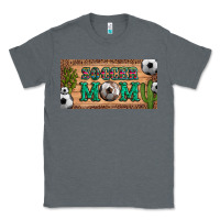 Charcoal Heather soccer mom with ball and cactus and serape licanse plate Classic Tee - Artiststas