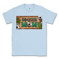 Dusty Blue soccer mom with ball and cactus and serape licanse plate Classic Tee - Artiststas