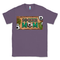 Lavender soccer mom with ball and cactus and serape licanse plate Classic Tee - Artiststas