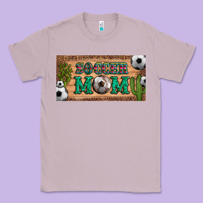 Soccer Mom With Ball And Cactus And Serape Licanse Plate Classic Tee Designed By Artiststas