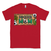 Red soccer mom with ball and cactus and serape licanse plate Classic Tee - Artiststas