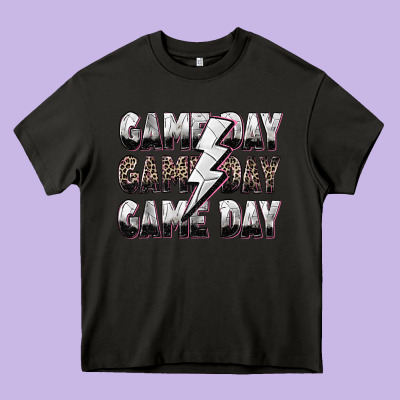 Game Day Game Day Volleyball Lightning Bolt Heavy Core Tee Designed By Zillion Design Studio