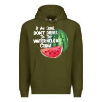 Army Green Watermelon Crawl Premium Hoodie - Bettercallsaul