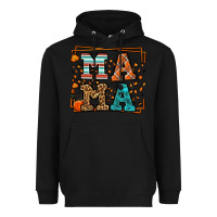 Black Fall Autumn Leopard Mama Heavyweight Hoodie - LillyAllenDesigns