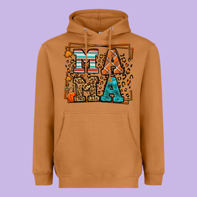 Fall Autumn Leopard Mama Heavyweight Hoodie Designed By Lillyallendesigns