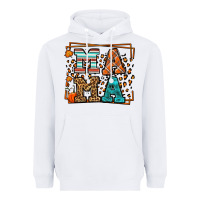 White Fall Autumn Leopard Mama Heavyweight Hoodie - LillyAllenDesigns