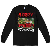 Black merry christmas truck Long Sleeve Tee - BarkalooDesign