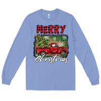 Colony Blue merry christmas truck Long Sleeve Tee - BarkalooDesign