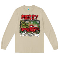 Mushroom merry christmas truck Long Sleeve Tee - BarkalooDesign