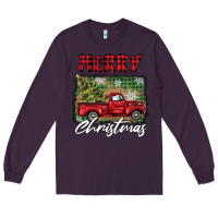 Plum merry christmas truck Long Sleeve Tee - BarkalooDesign