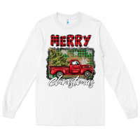 White merry christmas truck Long Sleeve Tee - BarkalooDesign