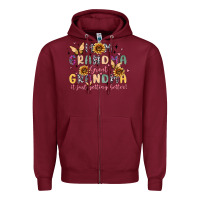 Burgundy mom grandma great grandma it just keeps getting be Zipper Hoodie - MaliasSmallBusiness