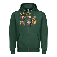 Sports Green mom grandma great grandma it just keeps getting be Zipper Hoodie - MaliasSmallBusiness