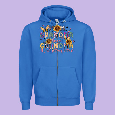Mom Grandma Great Grandma It Just Keeps Getting Be Zipper Hoodie Designed By Maliassmallbusiness
