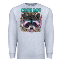 Heather Grey cute but feral Premium Sweatshirt - Artiststas