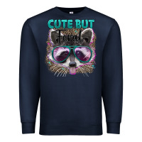 Navy cute but feral Premium Sweatshirt - Artiststas