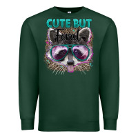 Sports Green cute but feral Premium Sweatshirt - Artiststas